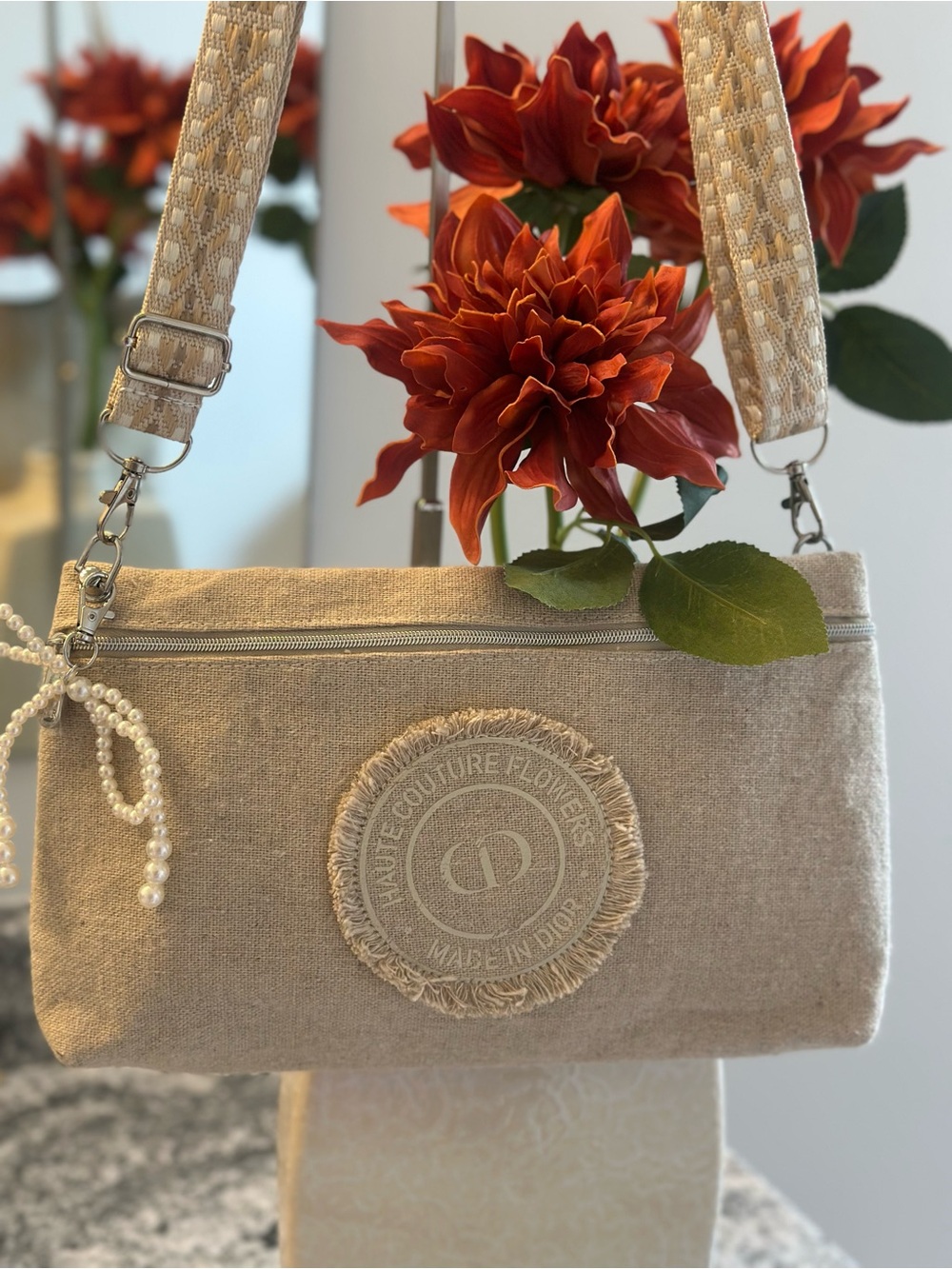 Dior Beige Beauty/Cosmetic Bag GWP NWOT